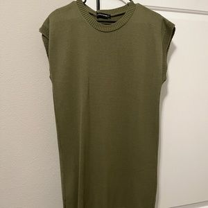PRETTYLITTLETHING Green Sweater Dress